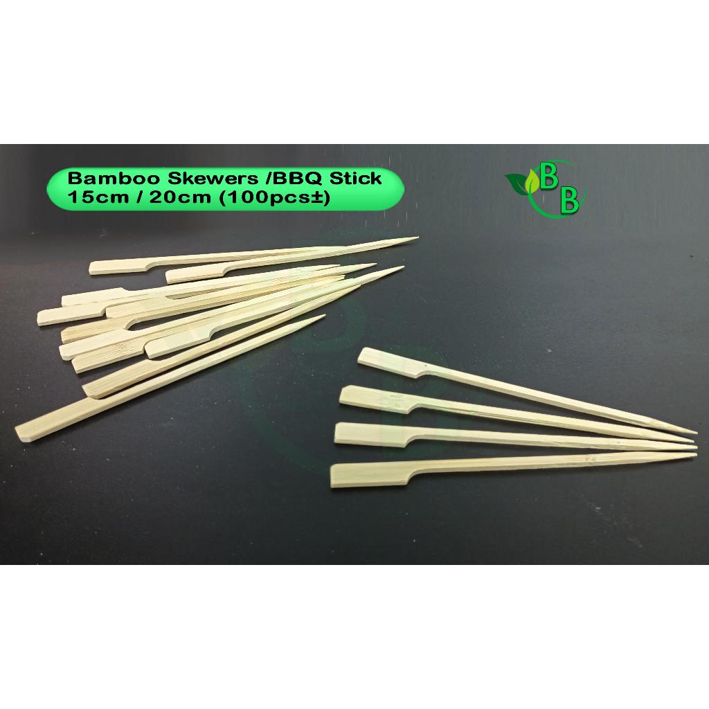 Bamboo Skewers 15cm / 20cm /Barbecue Wooden Sticks/ BBQ /Fruit /Teppo skewer/Kebab Sticks/BBQ Stick (100pcs±)