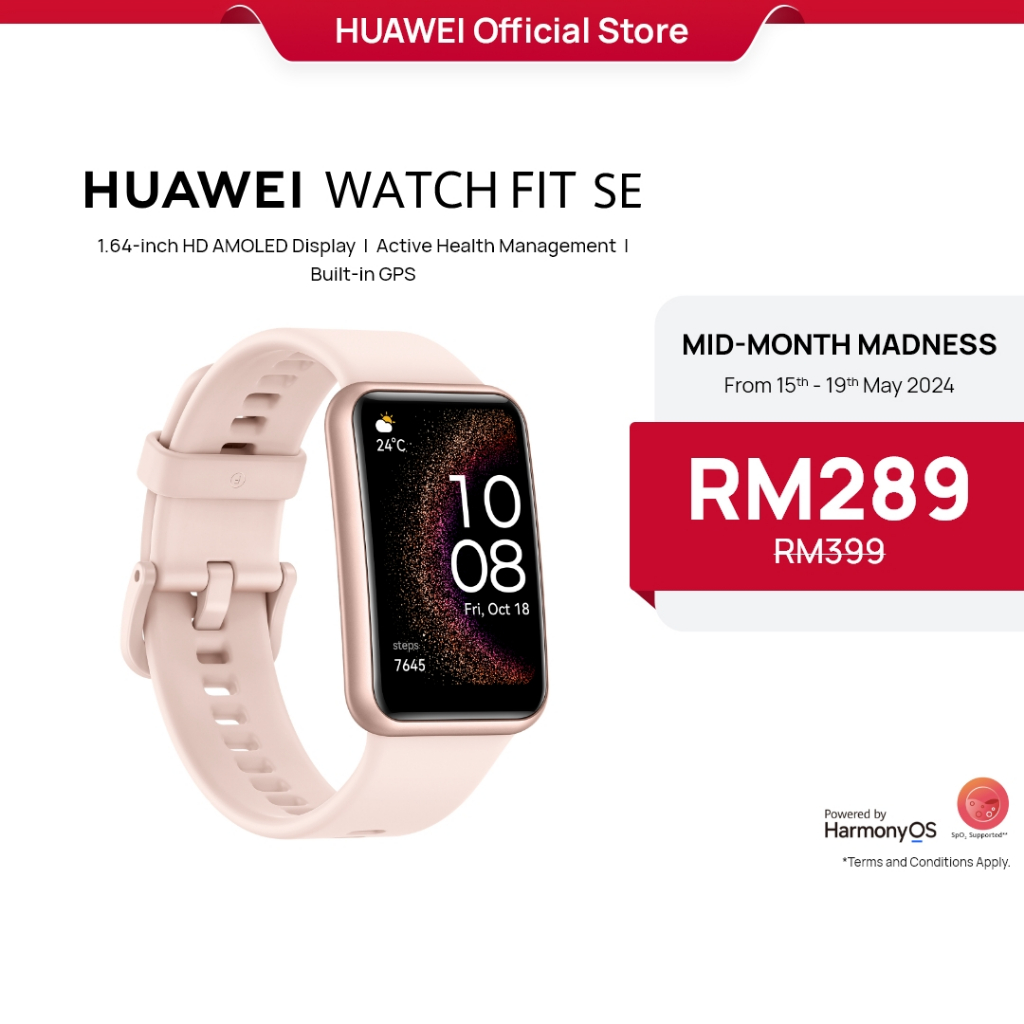 HUAWEI WATCH Fit SE (Special Edition) Smartwatch HD AMOLED Display Active Health Management (1.64")