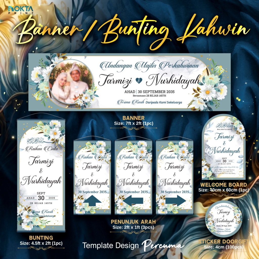 Banner Bunting KahwinWedding Banner✦Pakej Bunting Kahwin