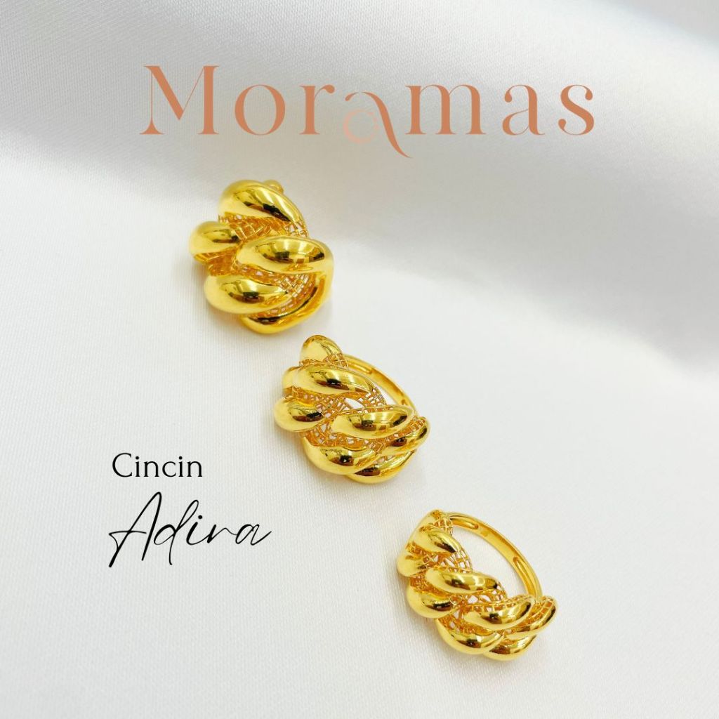Moramas FASHION ADIRA Ring 916 Gold/ Cincin ADIRA FESYEN Emas 916/ 时尚戒子916金