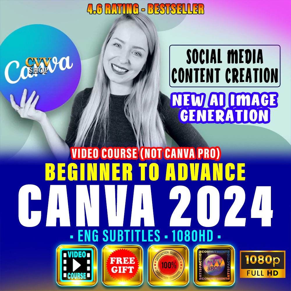 Canva Masterclass 2024 Video Course Beginner To Advanced - Social Media Content Creation For PC