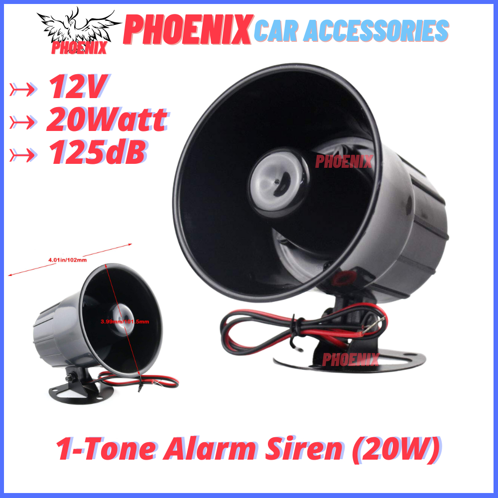 HS-007(DELLOYD) 1-Tone Siren Super Loud Car Van Truck Auto Vehicle Alarm Warning Buzzer Horn Bunyi Kereta Proton Perodua