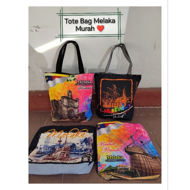 Melaka Tote Bags Souvenir Bag Melaka Malacca Souvenir Beg Melaka