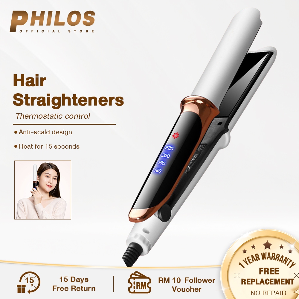 PHILOS Hair Straightener hair iron straightener Fast Heating 3D Hair Iron Curly Floating Heating Plate