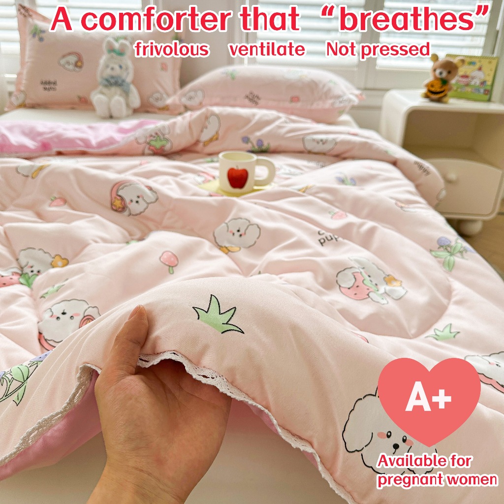 COTTON BLANKET QUILT SOFT COMFORTER KING SIZES 200*230cm WASHABLED COTTON QUILT SELIMUT SINGLE SIZE 150*200cm