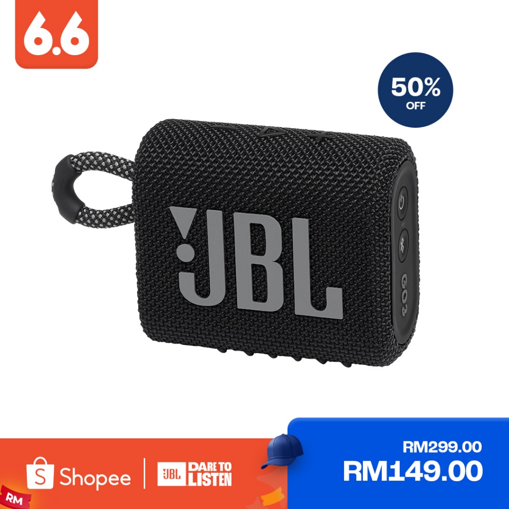 JBL GO 3 Portable Waterproof Bluetooth Speaker