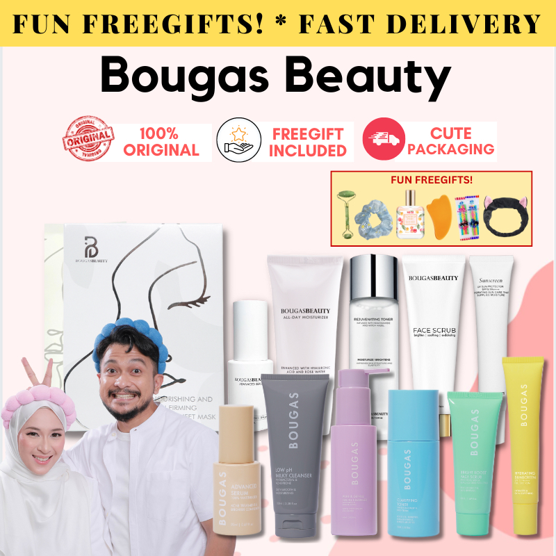 [ ] Bougas Beauty Shine Serum Scrub Cleanser Moisturiser Toner Sunscreen Trial