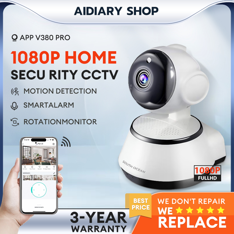 FHD Wifi CCTV IP Camera Security Home V380 Pro CCTV Indoor Baby Monitor Wireless Home Kamera