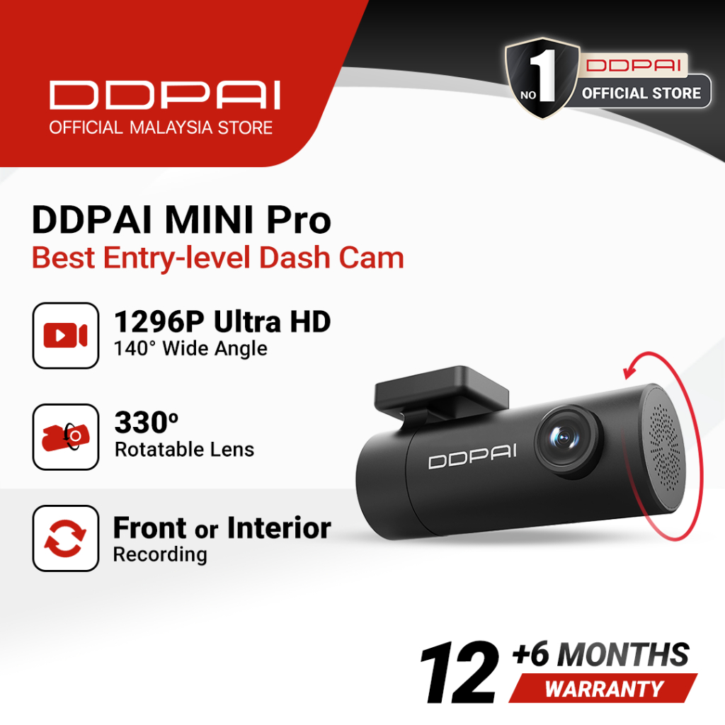 DDPAI Dash Cam MINI Pro 1296P Ultra HD Vehicle Wifi Smart Connect Car Camera Dashcam