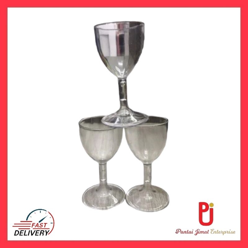 100PCS Hadiah Khawin/ Cawan Telur/ Bekas Kecil/ Mini Plastic Wine Glass/ Doorgift Glass