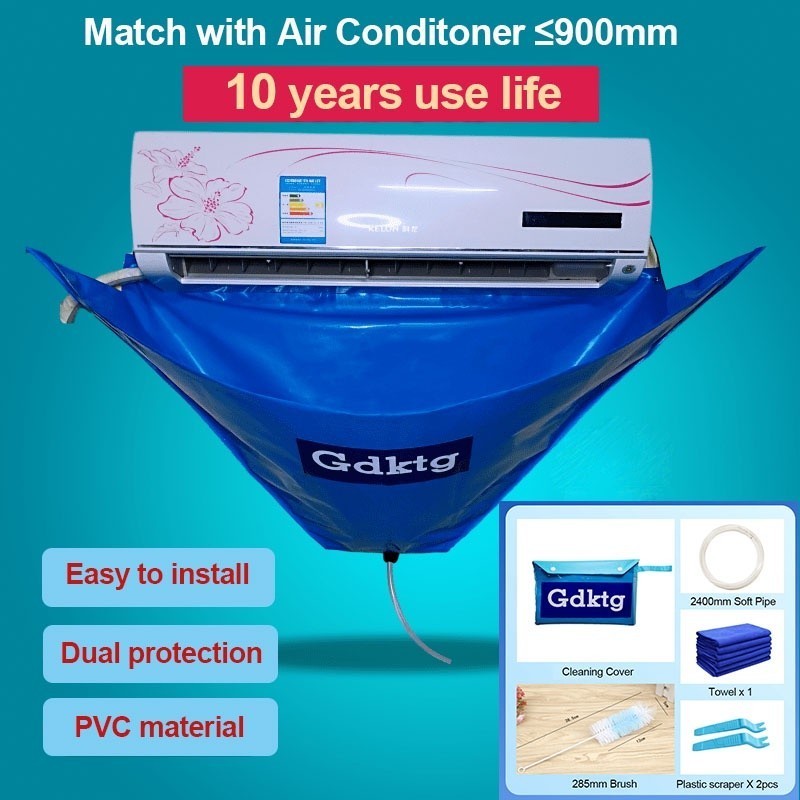 Reuseable Pvc Material 1 Set Air Conditioner Cleaning Cover For 1-2Hp Aircond Cleaner Sets Ac Tool Clean Bag