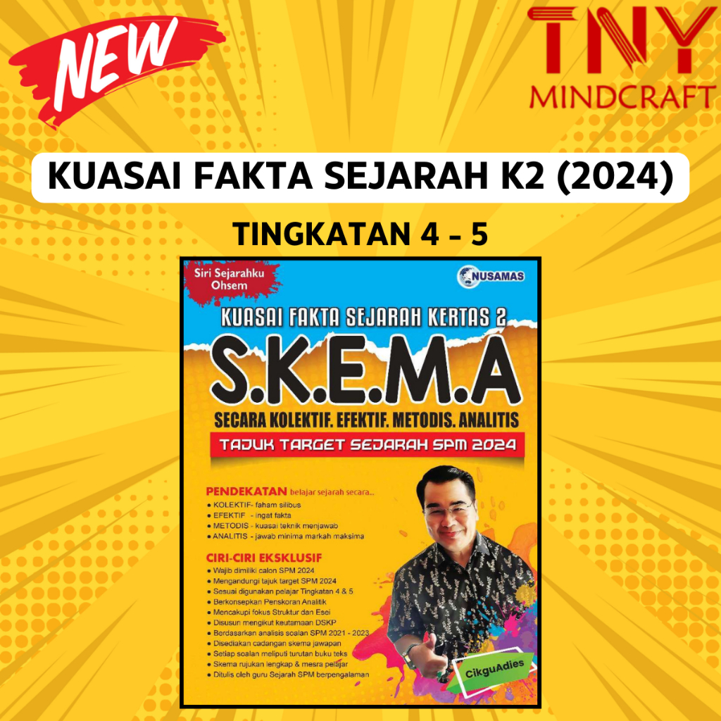 [TNY] Sample Jawapan Sejarah Kertas 2 【2024】: Kuasai Fakta Sejarah Kertas 2 Melalui S.K.E.M.A (Tajuk Target Sejarah SPM)