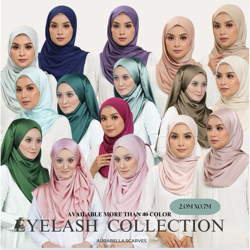 SHAWL EYELASH MATTE SATIN SILK PREMIUM