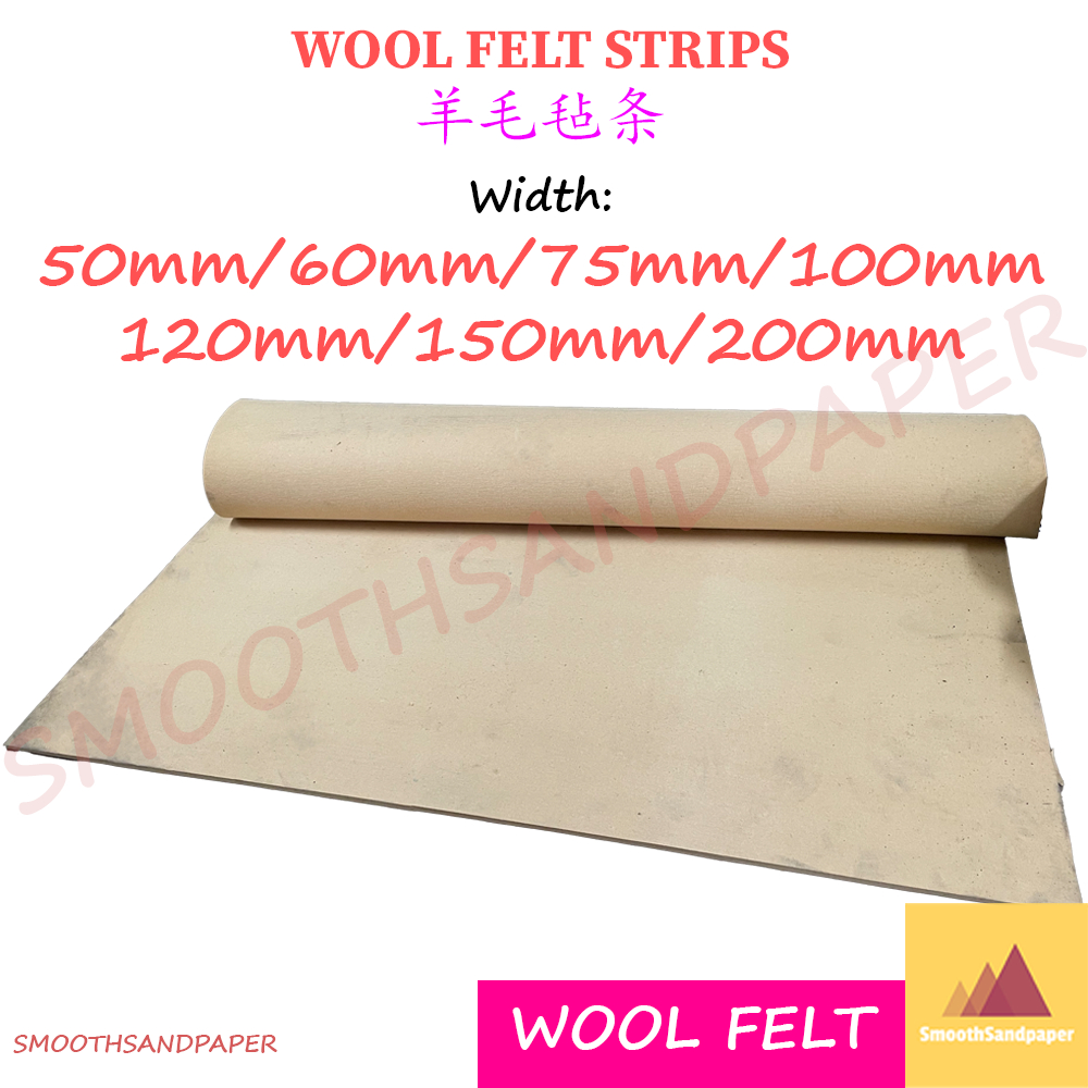 Wool Felt Strip 8mm Thick Pressed Felt Machine Felt 宽带砂光机砂光垫配件8mm厚防震羊毛毡条 image 4