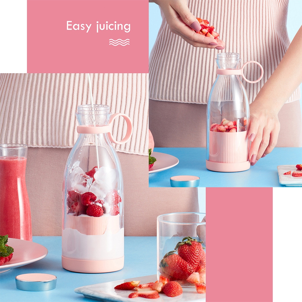 6 Blades Cordless Fruit Juice Blender 420ml High-speed Ice Blender Jus Fruit Mixers Milk Shake Blender Juicer