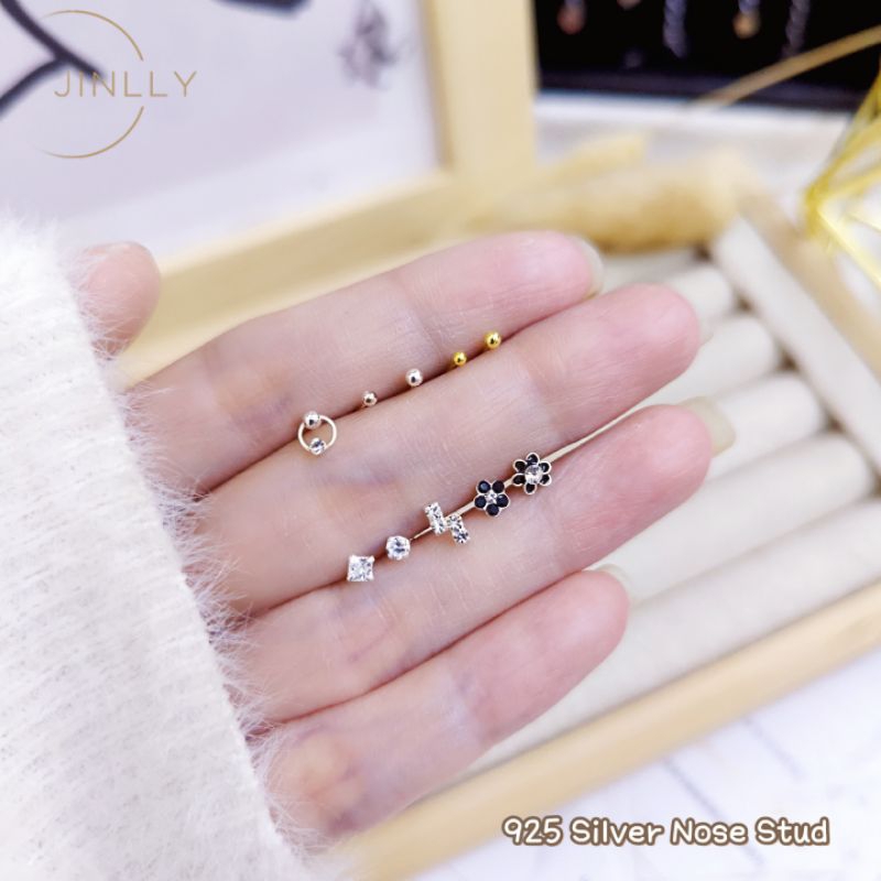 925 Silver Nose Stud[925纯银鼻针]*subang hidung perak/Nose Pin