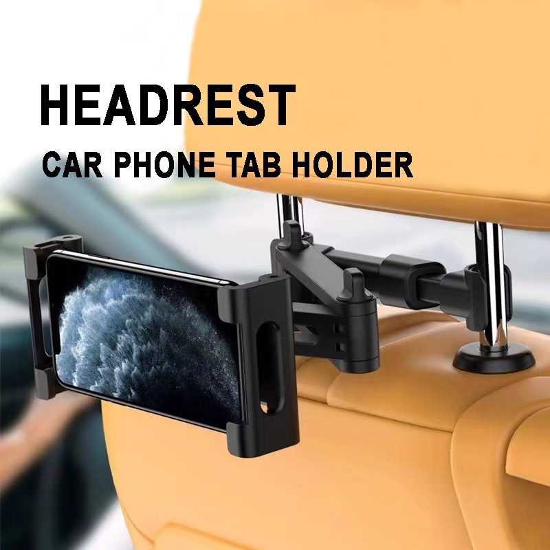 Car Headrest Phone Holder Adjustable 360 Rotation Pillow Tablet Holder Universal Car Seat Back Mount Holder
