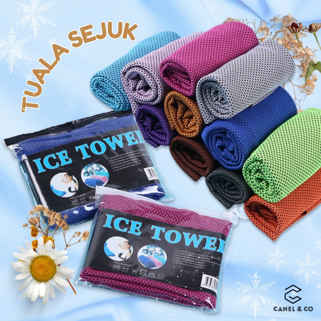 Microfiber ICE Cooling Towel Quick Dry Gym Yoga Sweat Beach Swimming Running Jogging Tuala Penyejuk