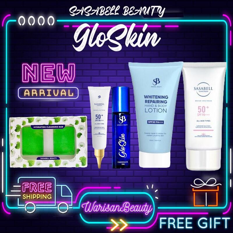 Sunscreen gloskin body lotion cleansing bar By Sasabell Beauty Original HQ Ready Stock Toner Serum