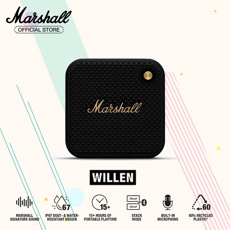 Marshall Willen Portable Wireless Bluetooth 5.1 Speaker Outdoor IP67 Waterproof Mini Audio Speakers