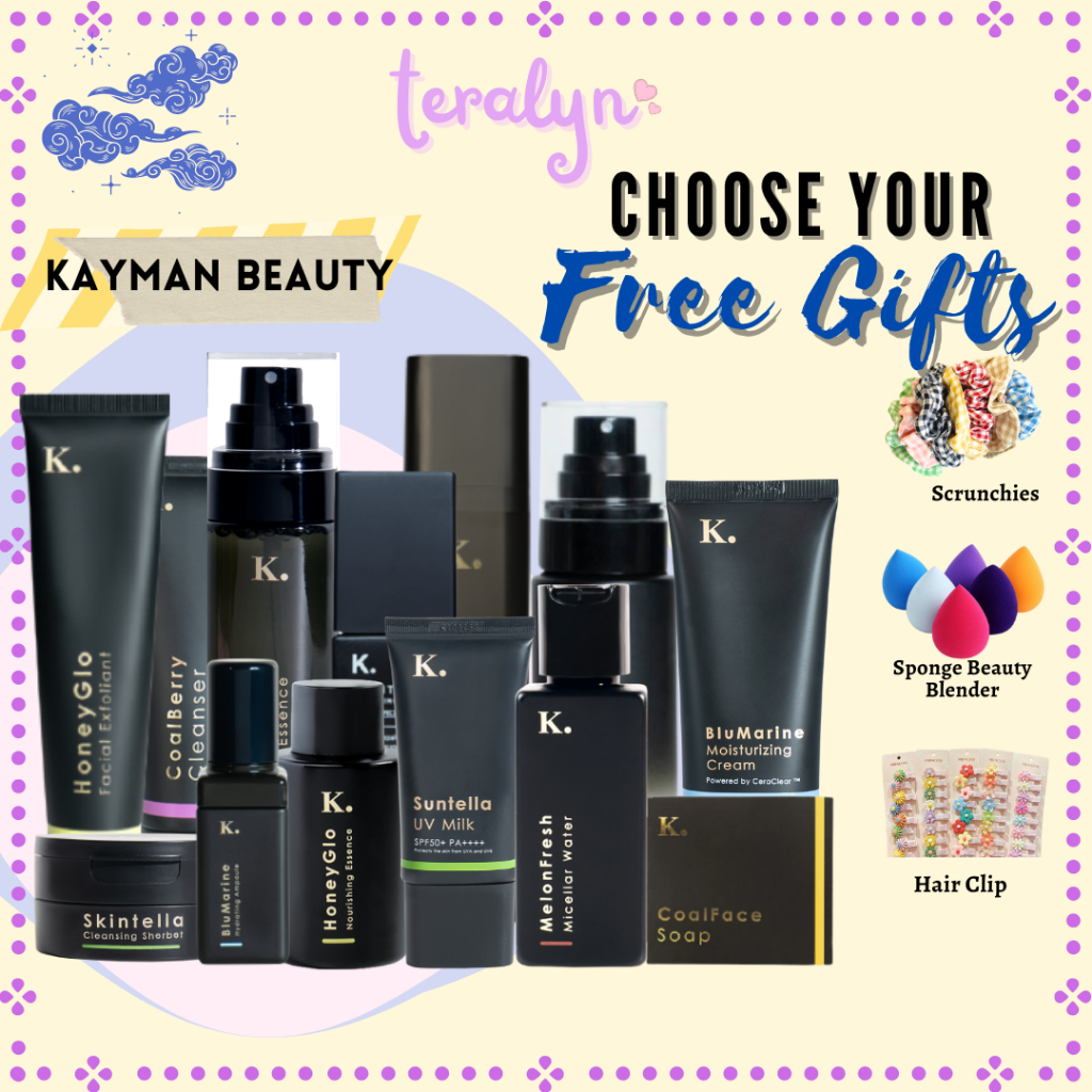 Kayman Beauty Coalface Soap|Cleanser|Essence|Serum|Moisture Gel|Toner|HoneyGlo Exfoliator|Boing Kit|SuntellaUV|Sherbet