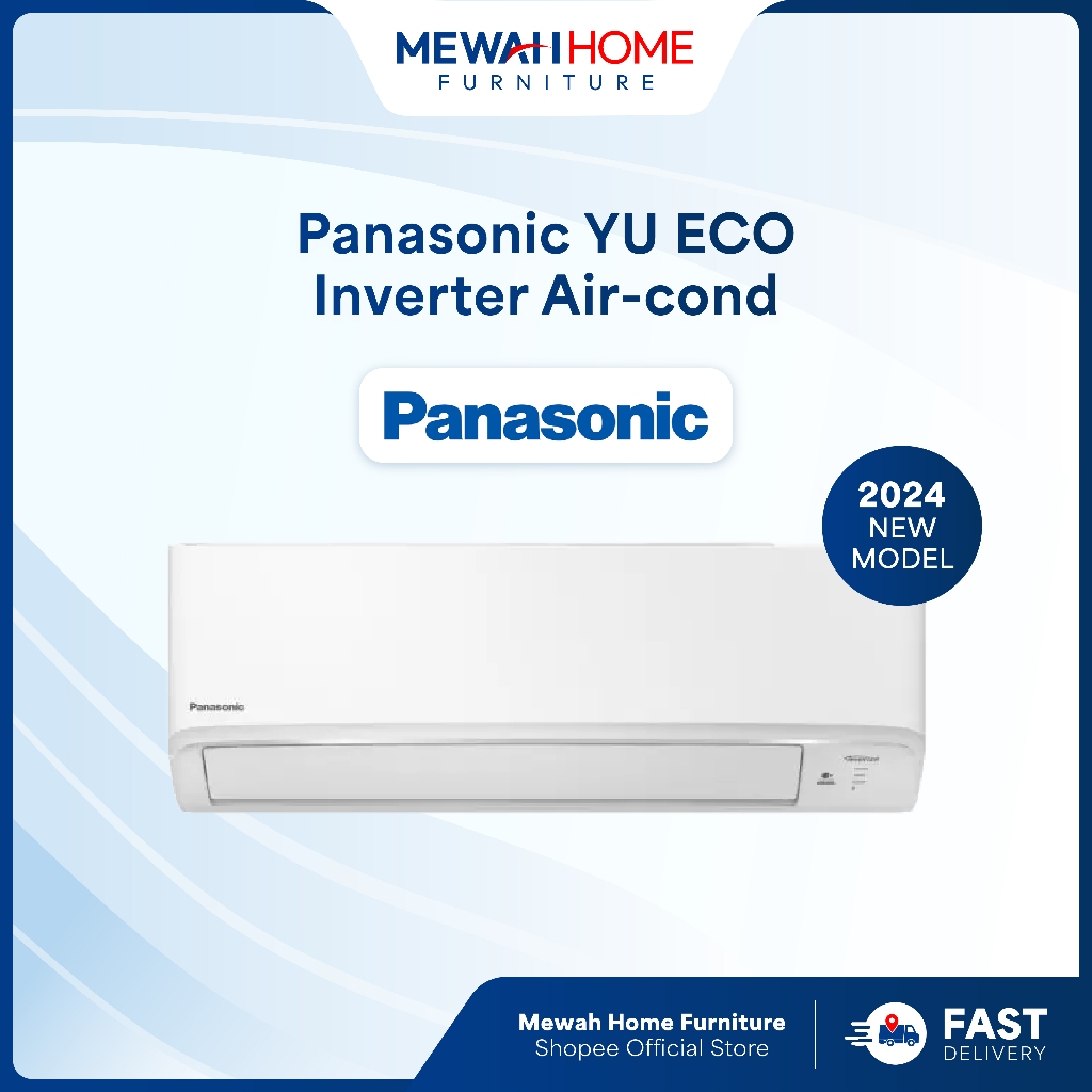 [SARAWAK]Mewah Home_Panasonic_YU_ECO Inverter_R32 Wall Mount Aircon(1Hp,1.5Hp,2Hp,2.5Hp)_松下冷气_Ready Stock+Fast Shipment