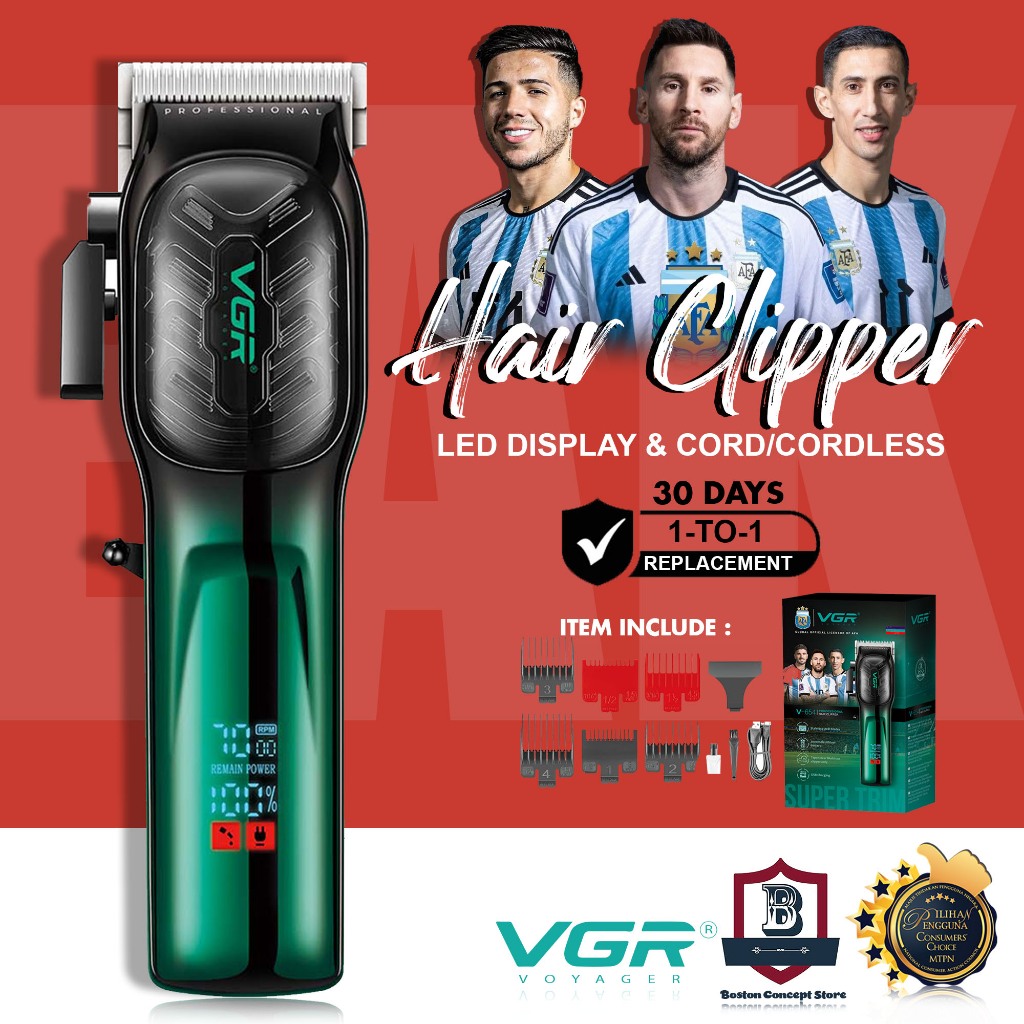 VGR V-654 Barber Cordless Rechargeable Professional Hair Trimmer For Men