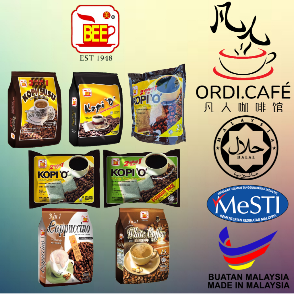 BEE Penang Kopi O & White Coffee & Cappuccino  新建美槟城咖啡乌白咖啡