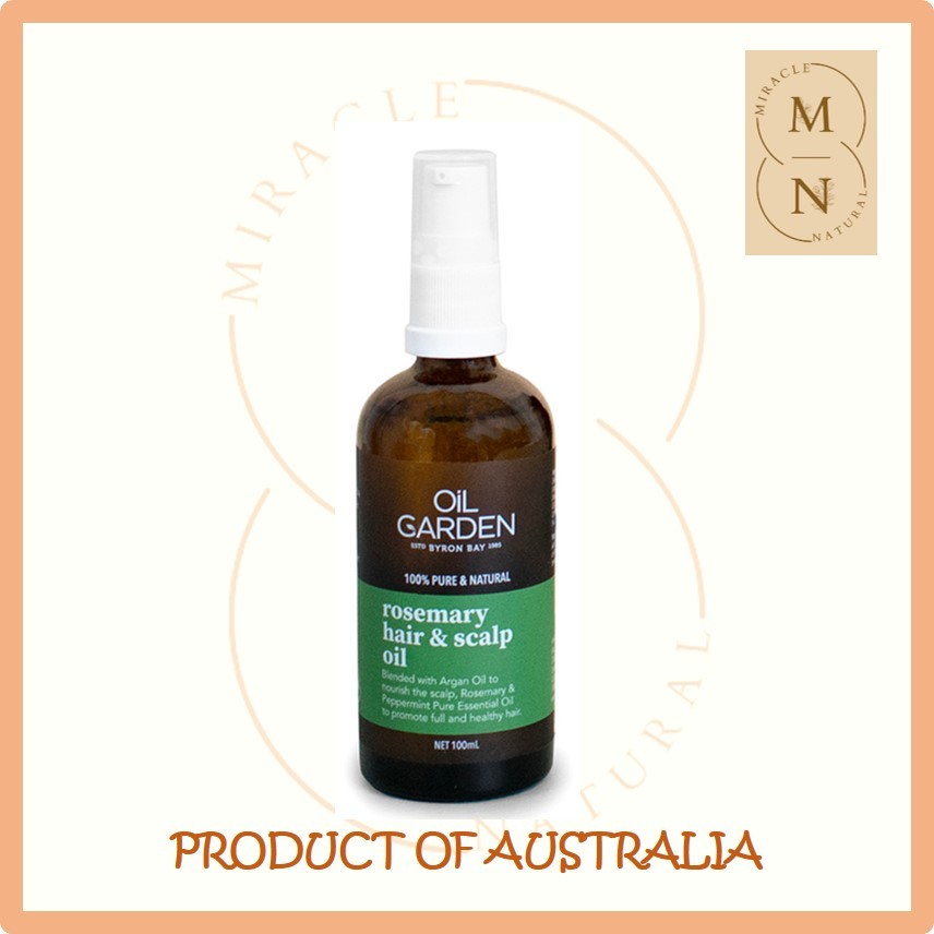 EXP 01/2027 - OIL GARDEN Rosemary Hair & Scalp Oil (100mL) Australian 100% Pure Essential Oil Blend