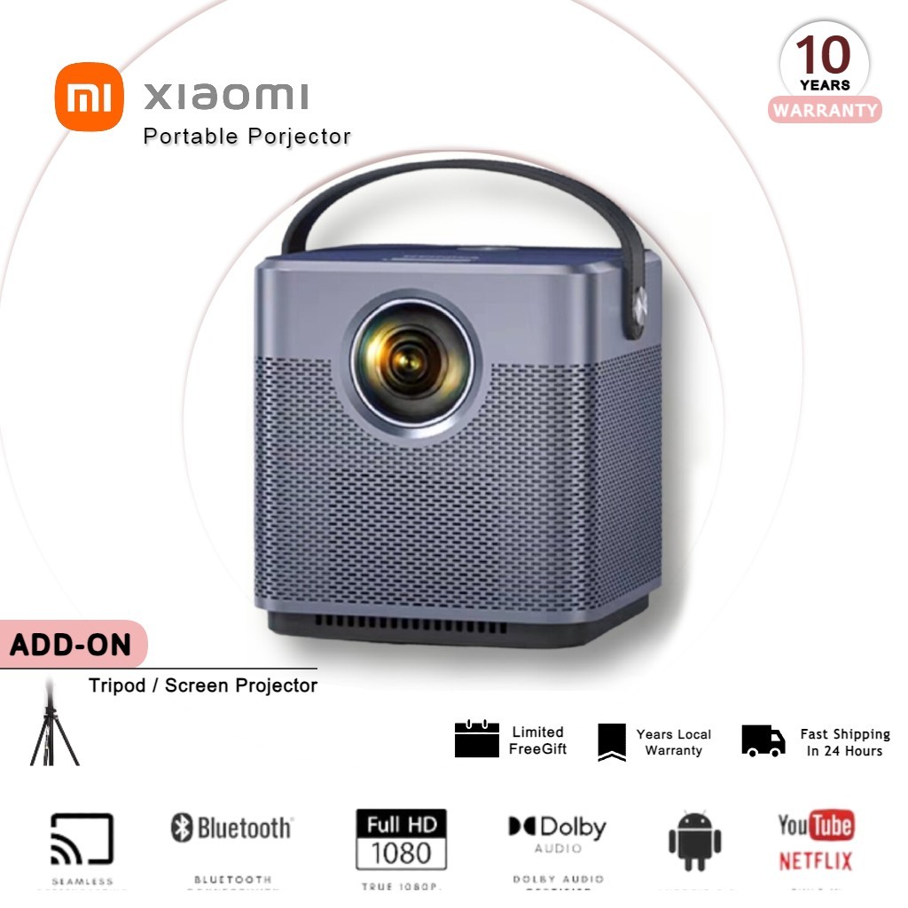 XiaoMi Q5 Projector l Android 10.0 l ULTRA HD l 5G WIFI l LED Screen Mirror l Mini Projector Home Cinema Portable