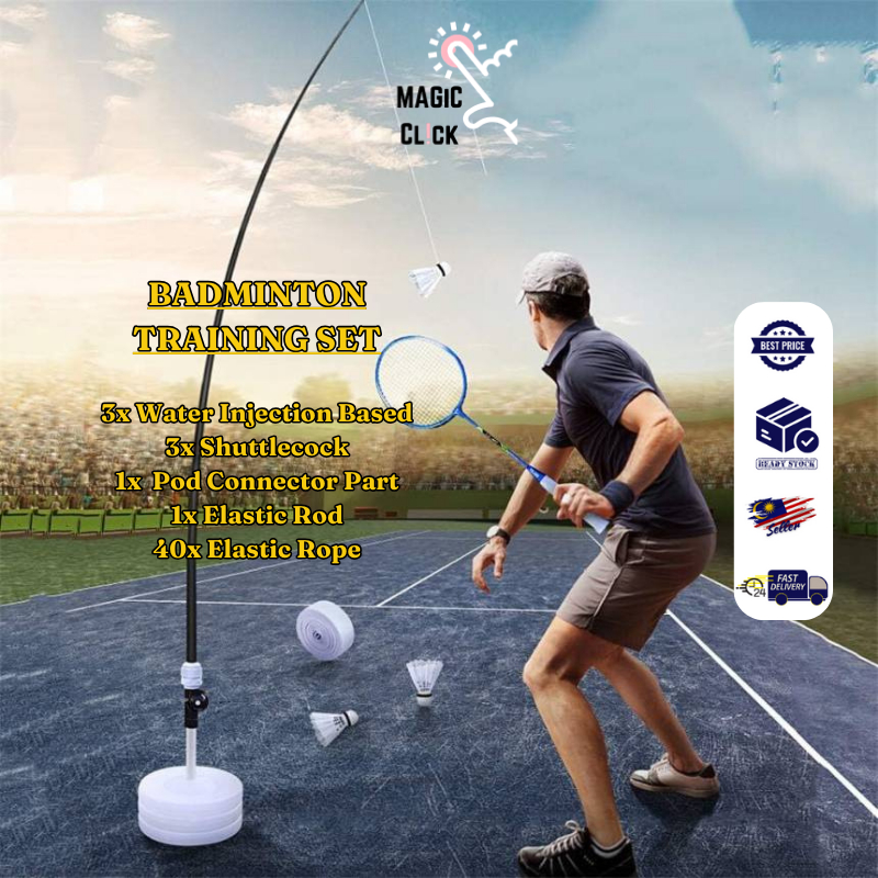 Badminton Training Trainer Solo Sport Exercise Equipment Practice Aid Serve Hopper Base Powerbase Self-Study Rebound