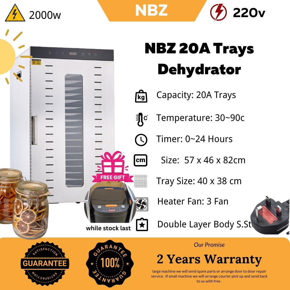 NBZ 20A Tier Food Dehydrator Machine Food Dryer Dehydrator Dehydrated Machine Mesin pengering makanan  风干机 烘幹機 食品果干机 干果机