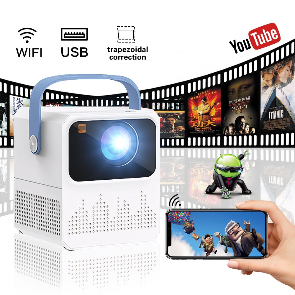 Mini Projector For Smartphone Wireless Android Projector Home Projektor For Room Portable Bluetooth Proyektor CY300投影機安卓