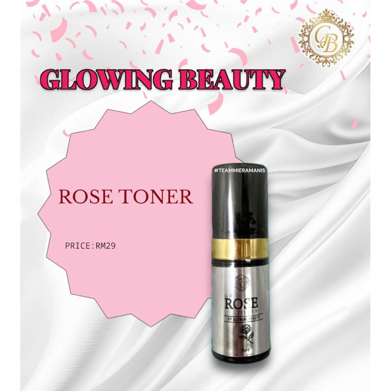 GB GLOWING BEAUTY SKIN CARE rose toner whitening soap serum READY STOCK