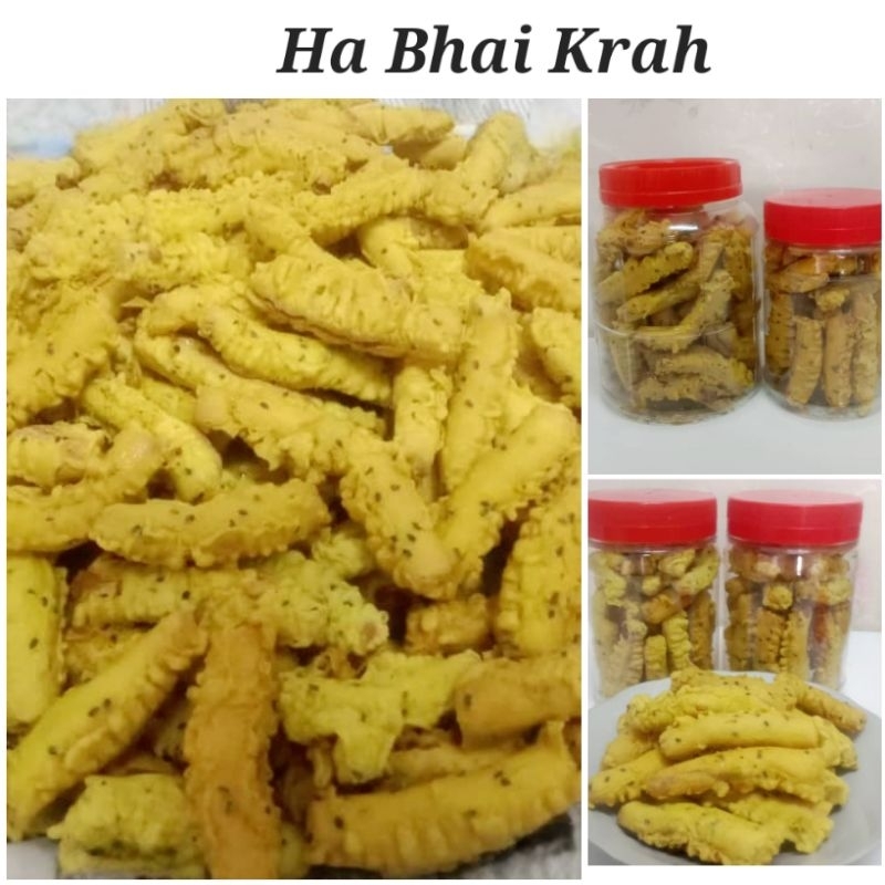 Ha Bhai Krah Kuih traditional kemboja Campuran Kacang Hijau Manis sedap Cookie Biskut Bhai Krah kemboja kuih raya