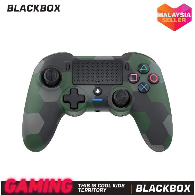 NACON Asymmetric Wireless Controller for Gaming PlayStation 4 PS4 Windows Forest Green Camo