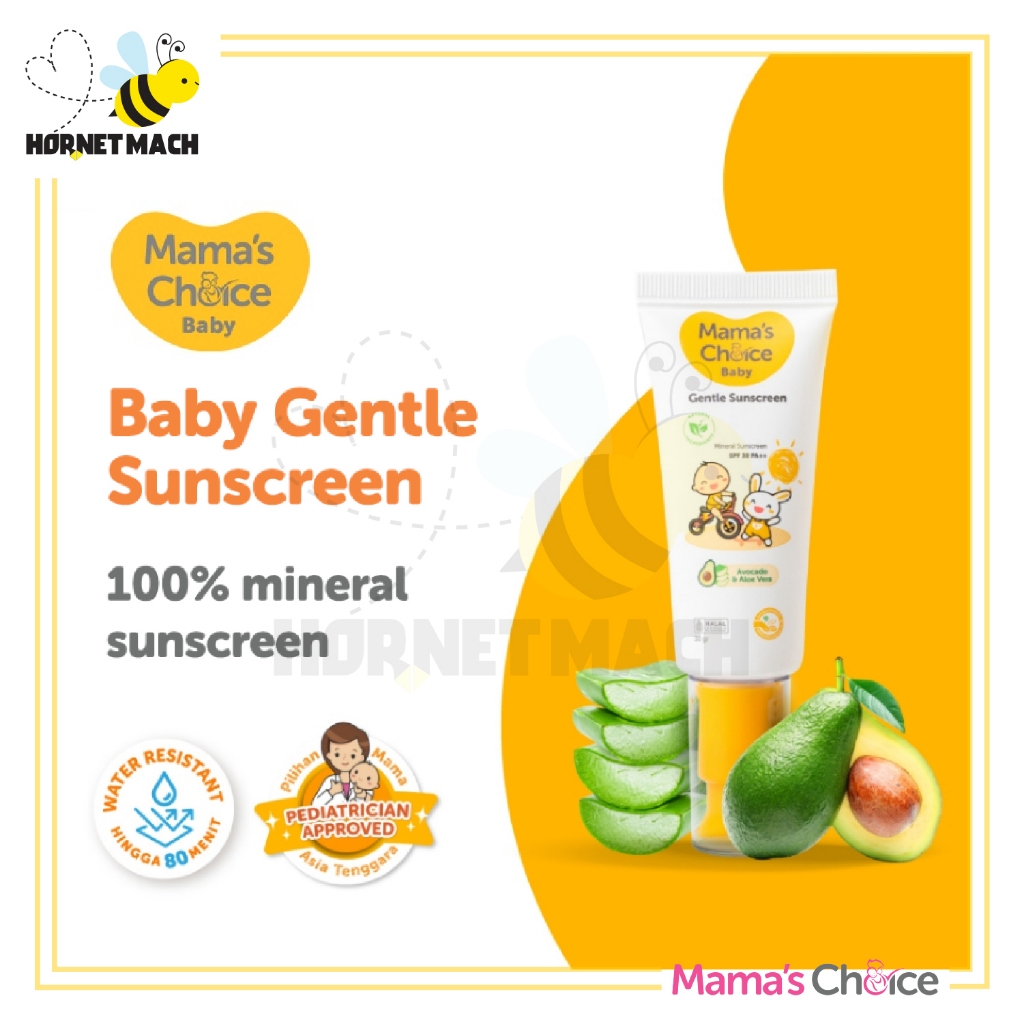 Mama's Choice Baby Gentle Sunscreen SPF30++ Organic Natural Baby Sunblock