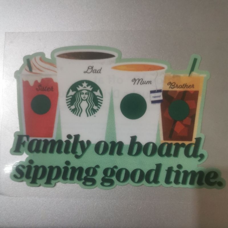 STARBUCKS Malaysia Drive thru sticker 10% discount car road tax sticker collector