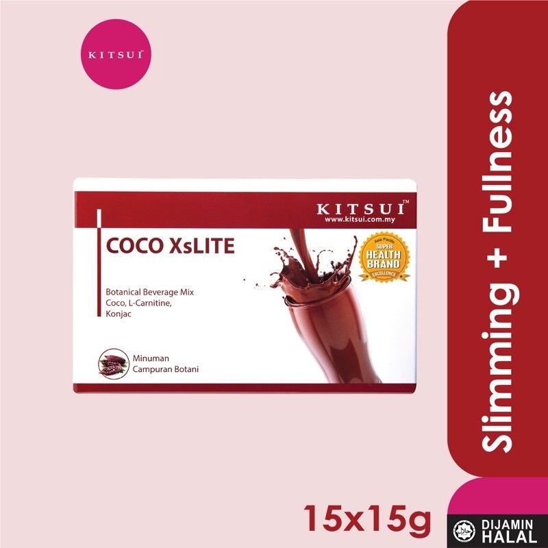 [APPETITE SUPPRESSANT] KITSUI COCO XSLITE 15G (15SACHET) BOTANICAL BEVERAGE MIX HEALTHY DIETARY SUPPLEMENT HALAL