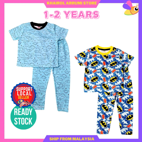 (1-2Y) Baju Tidur Budak 1-2 Tahun / Kids Pyjamas 1 - 2 years Boys / Baju Tidur Kanak kanak Lelaki Murah Cotton Lembut