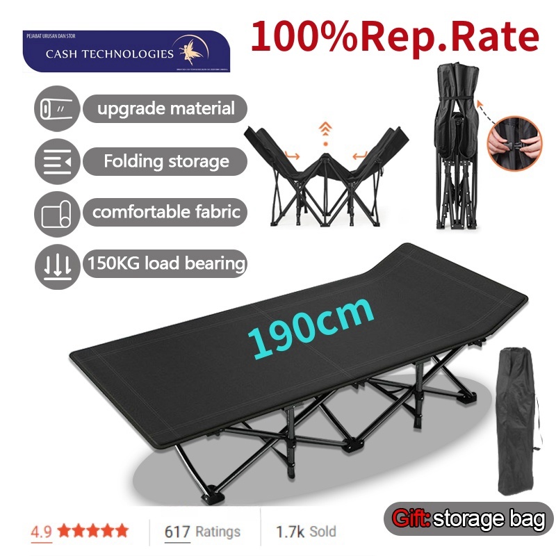 ⚡️FAST DELIVERY⚡️Camping Bed Cot Portable Folding Cot Tent Bed Outdoor Travel Lightweight Cot折疊床office folding bed