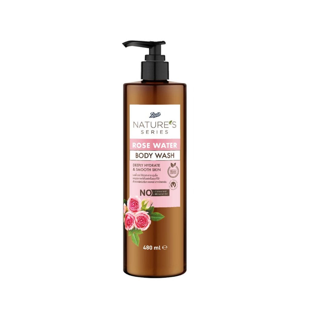 Boots Nature'S Series Rose Water Body Wash 480Ml