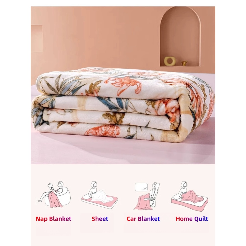 Selimut Baldu Gebu Lembut Bercorak Murah Soft Comforter Fluffy Fannel Fleece Blanket Printed