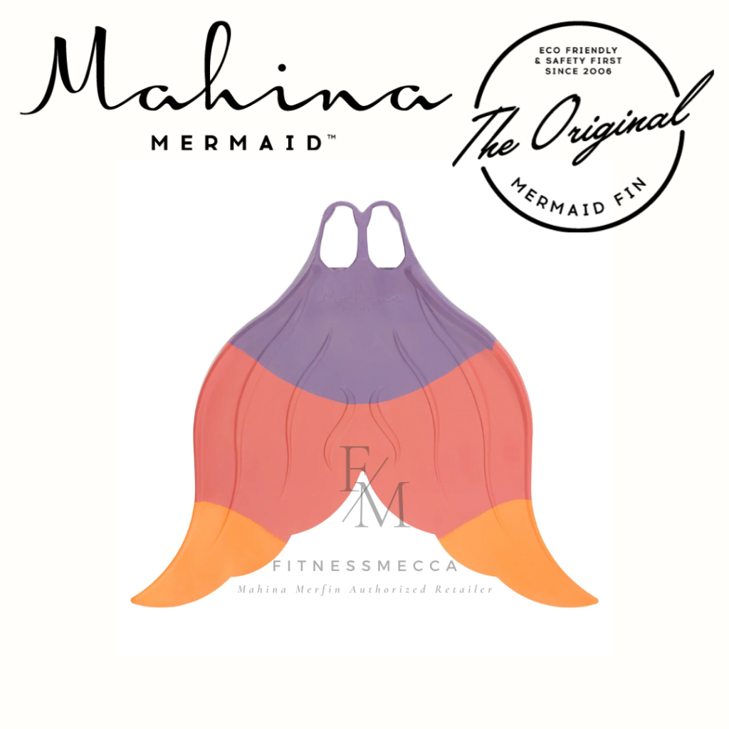 Mahina WOMENS MER'FINS - MELOKIA Mermaid Fins Swim Diving Tail (Professional Freediving Natural Rubber Monofin)