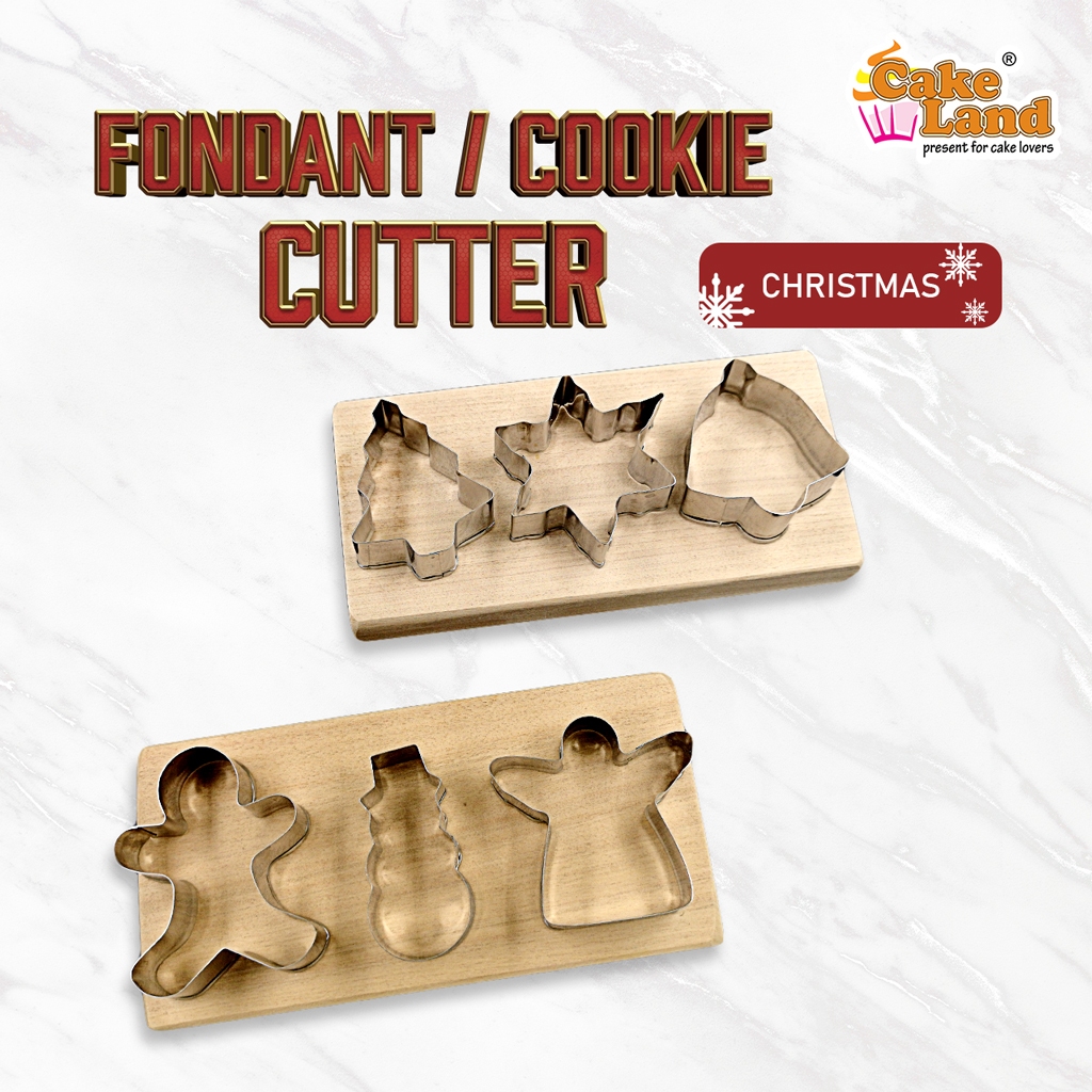 CAKE LAND Fondant Cookie Cutter - Christmas (6 Pcs)