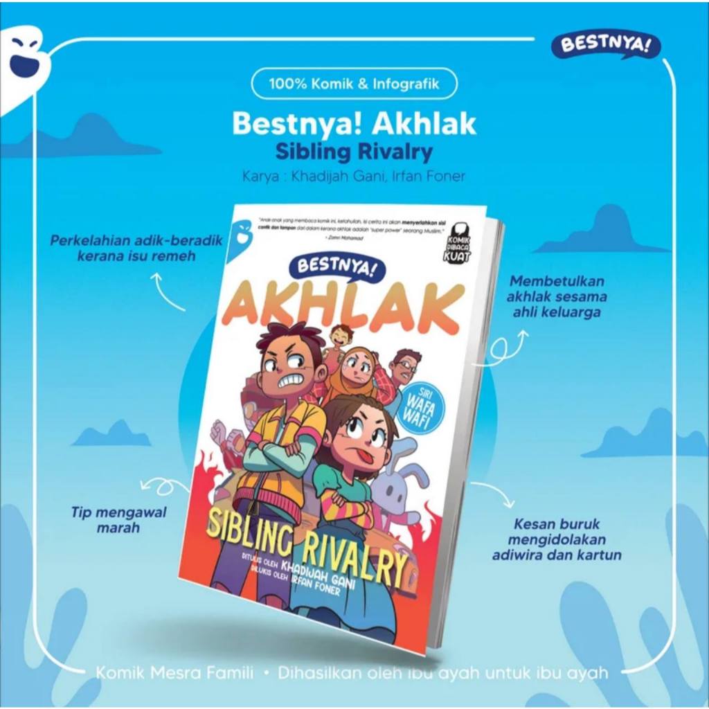 Bestnya! AKHLAK : Sibling Rivalry Books - Buku Ibadah 100% Komik & Infografik Berwarna