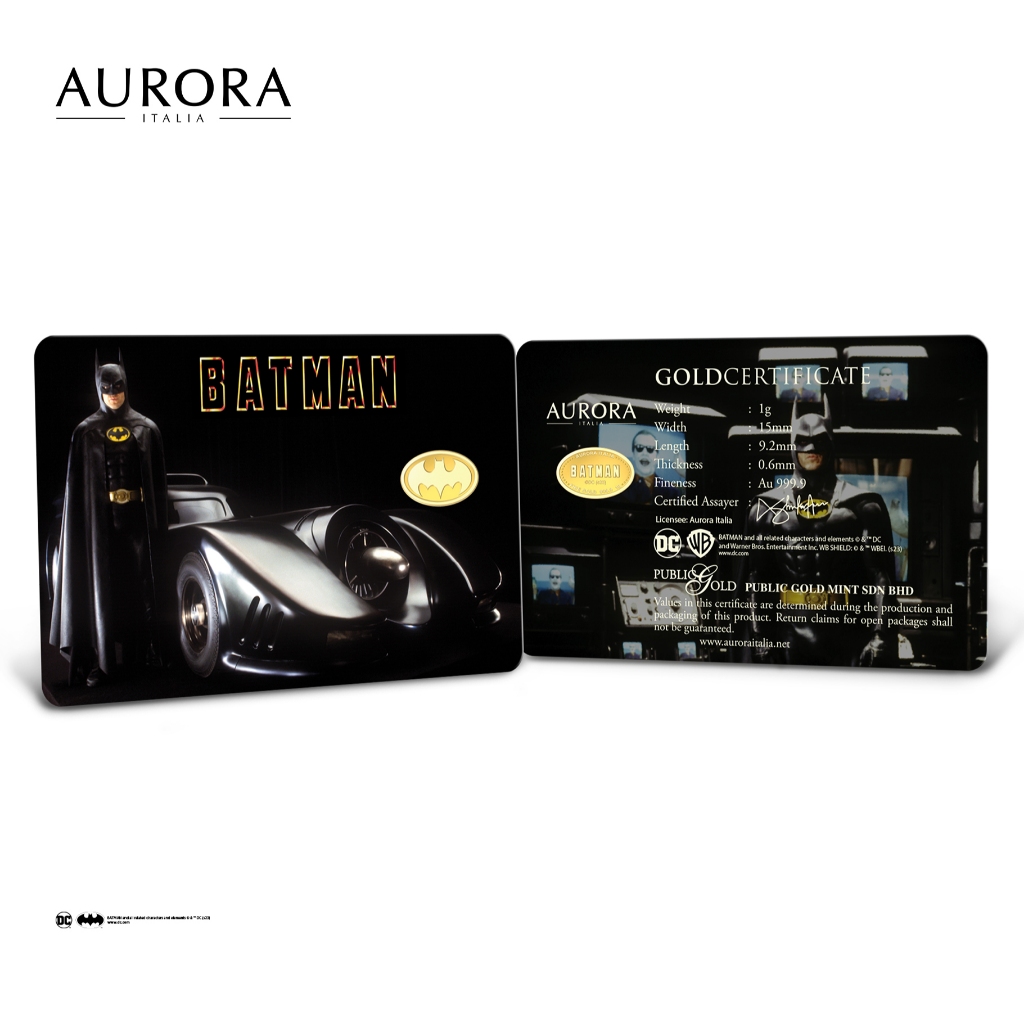 WARNER BROS X AURORA ITALIA (1g) 999.9 Batman 3 Limited Edition Gold&hellip;