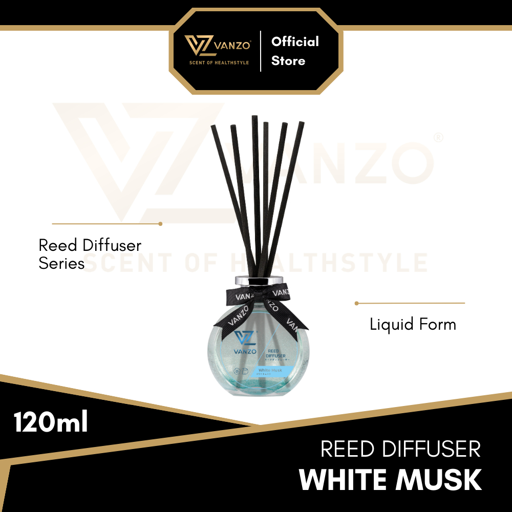 VANZO Reed Diffuser - White Musk (120ml)