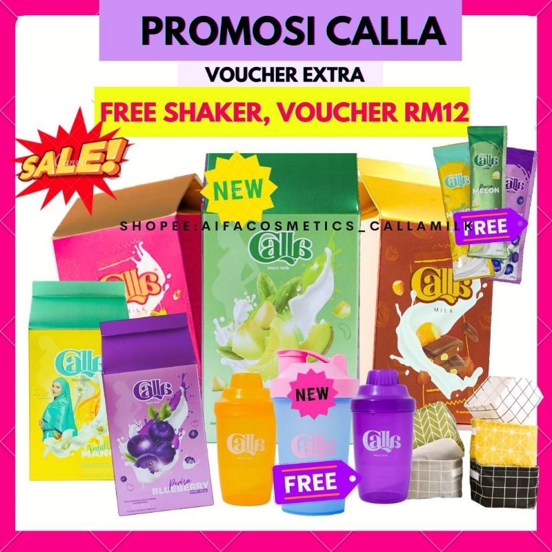 CALLA MILK Voucher RM12 Blueberry Melon Coklat Hazelnut Vanila Mango Strawberry Susu Ori HQ Low Sugar