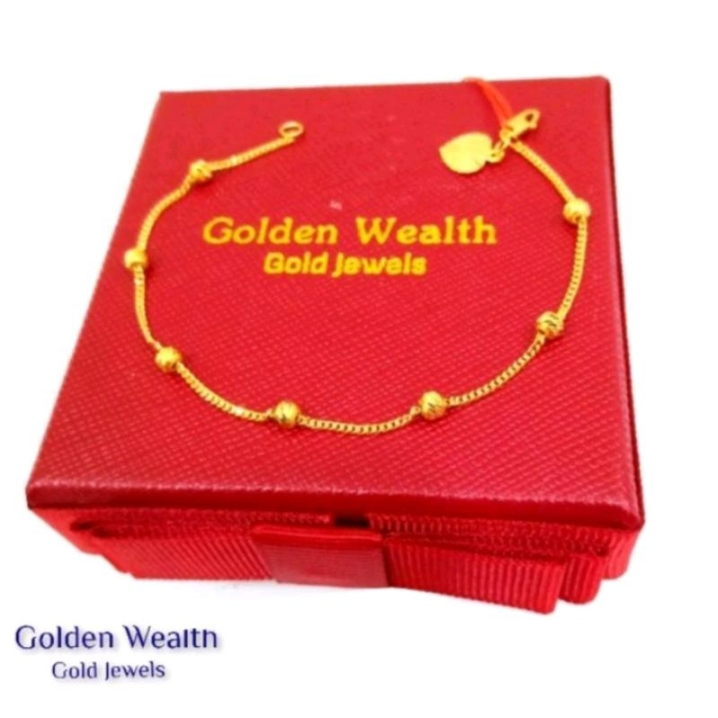 ❤️916 Solid Gold Bracelets Gelang Tangan Padu Emas 916 黄金实心新品手链